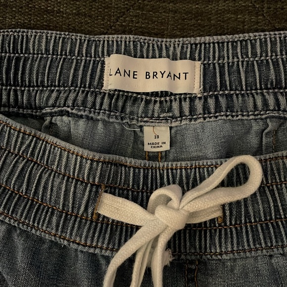 Lane Bryant: Pull on Wide Leg Capri Jean - Destructed - Picture 2 of 10